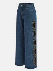 Irregular Cut-out Jeans