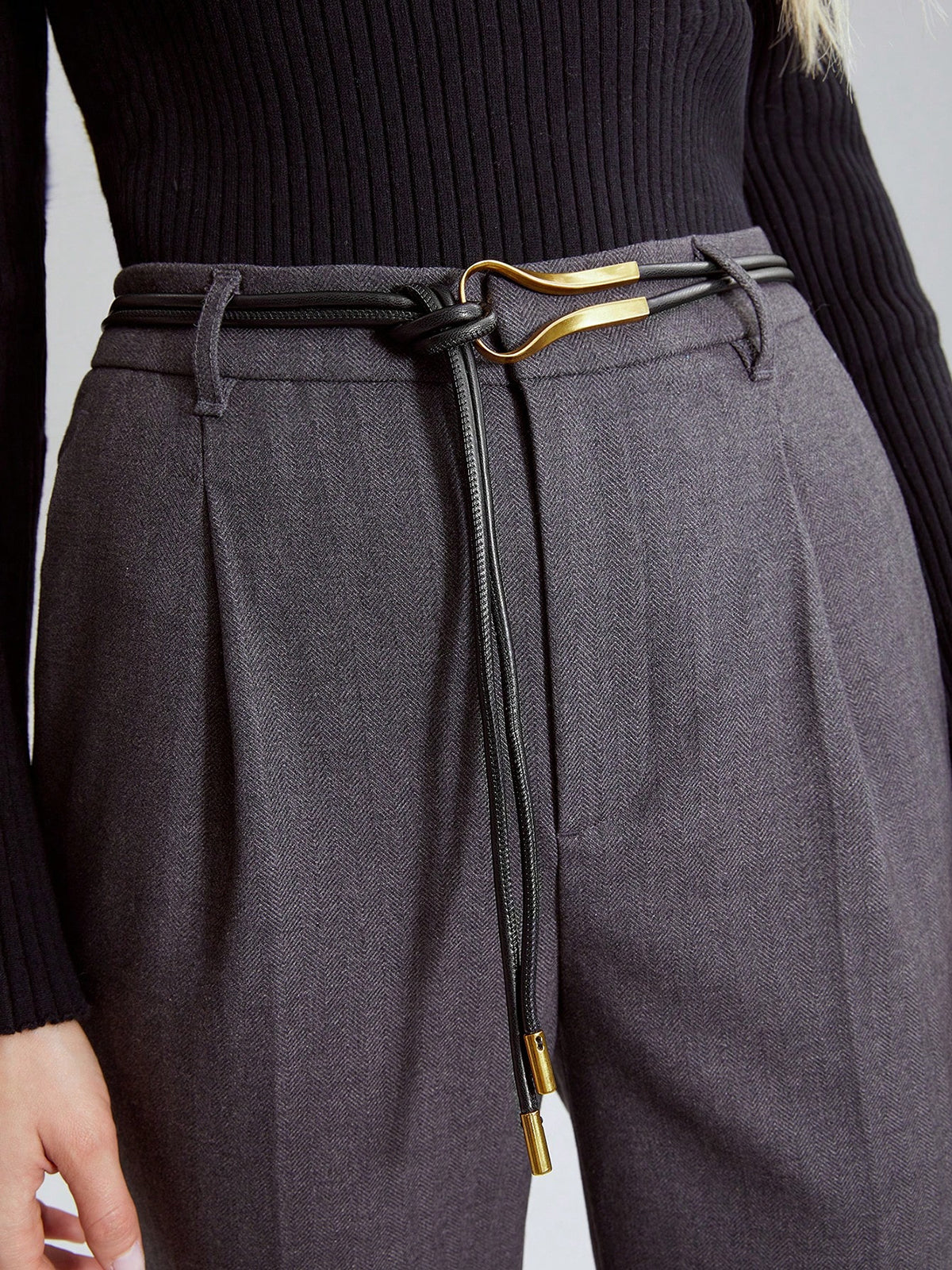 PU Leather Rope-Like Belt