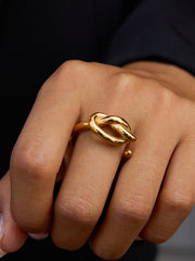 Golden Knot-Design Open Ring
