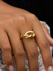 Golden Knot-Design Open Ring