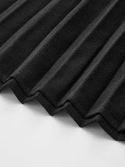 Belt-Decor Pleated Midi Skirt