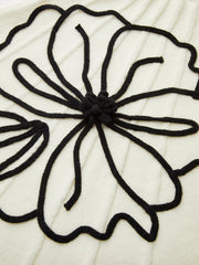 Floral Applique Knit Sweater