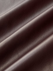 Double Waistband Faux Leather Pants