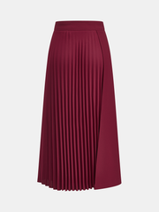 Asymmetric Pleated Maxi Skirt