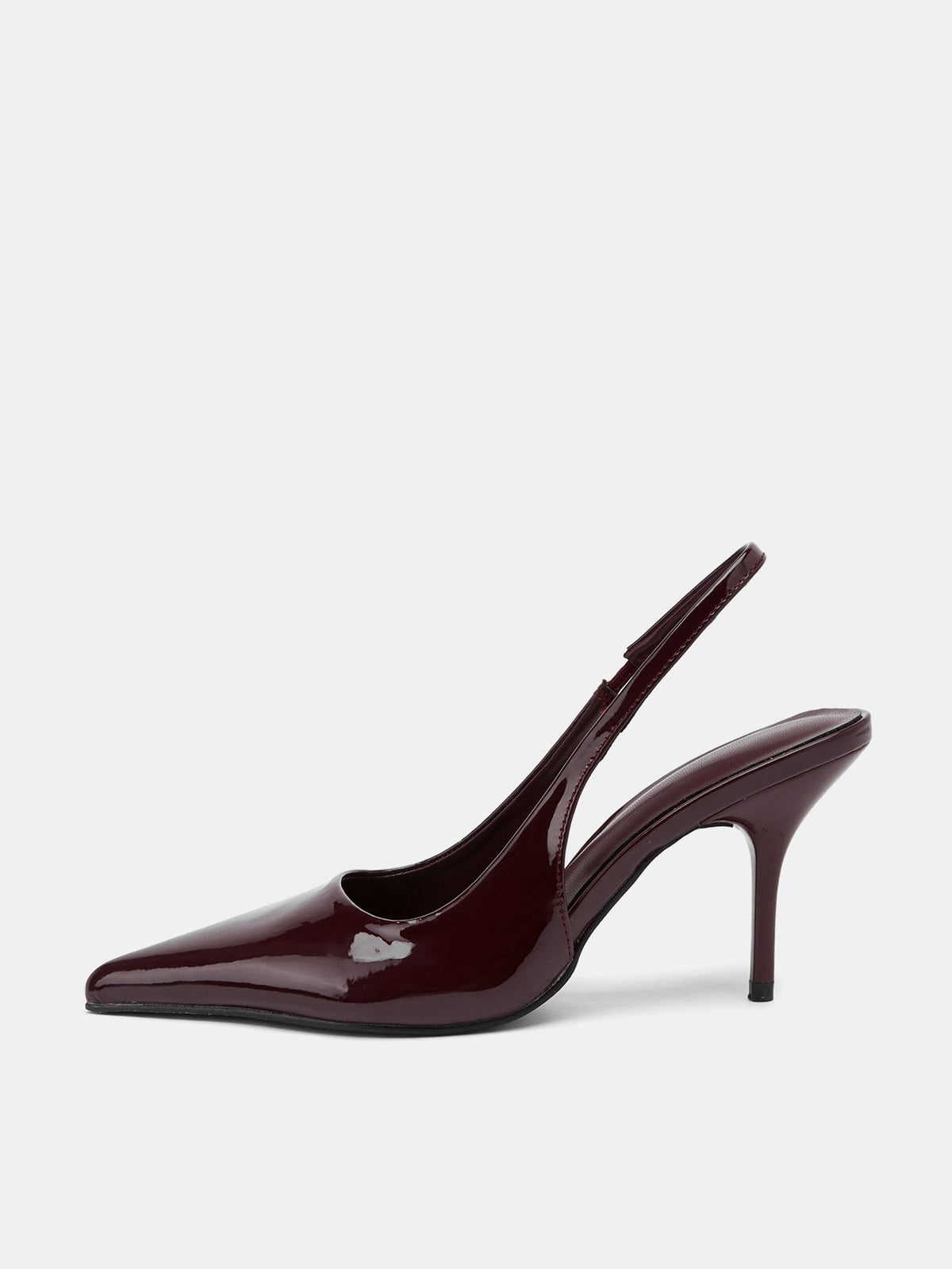 PU Patent Leather Slingback Pumps