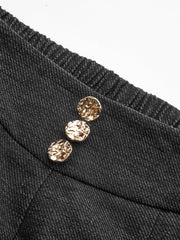 Elastic Waist High-Waist Wide-Leg Pants