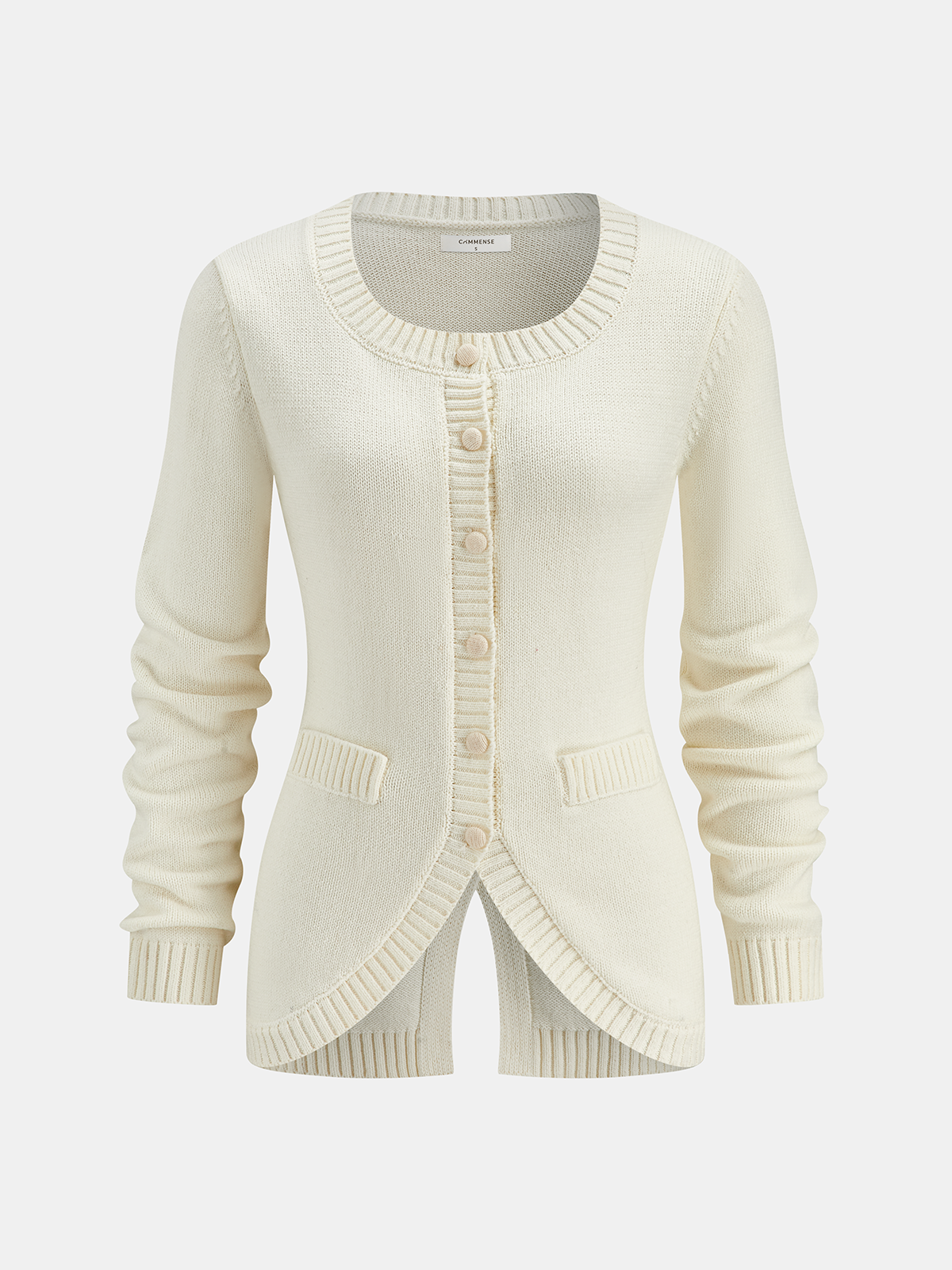 Tie-Back Button Knitted Cardigan