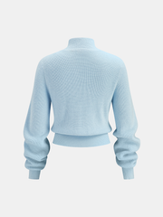 Tie-Neck Cropped Sweater