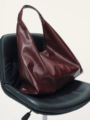Oversized PU Leather Tote Bag