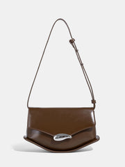PU Leather Curved Shoulder Bag