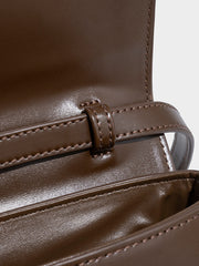 PU Leather Curved Shoulder Bag