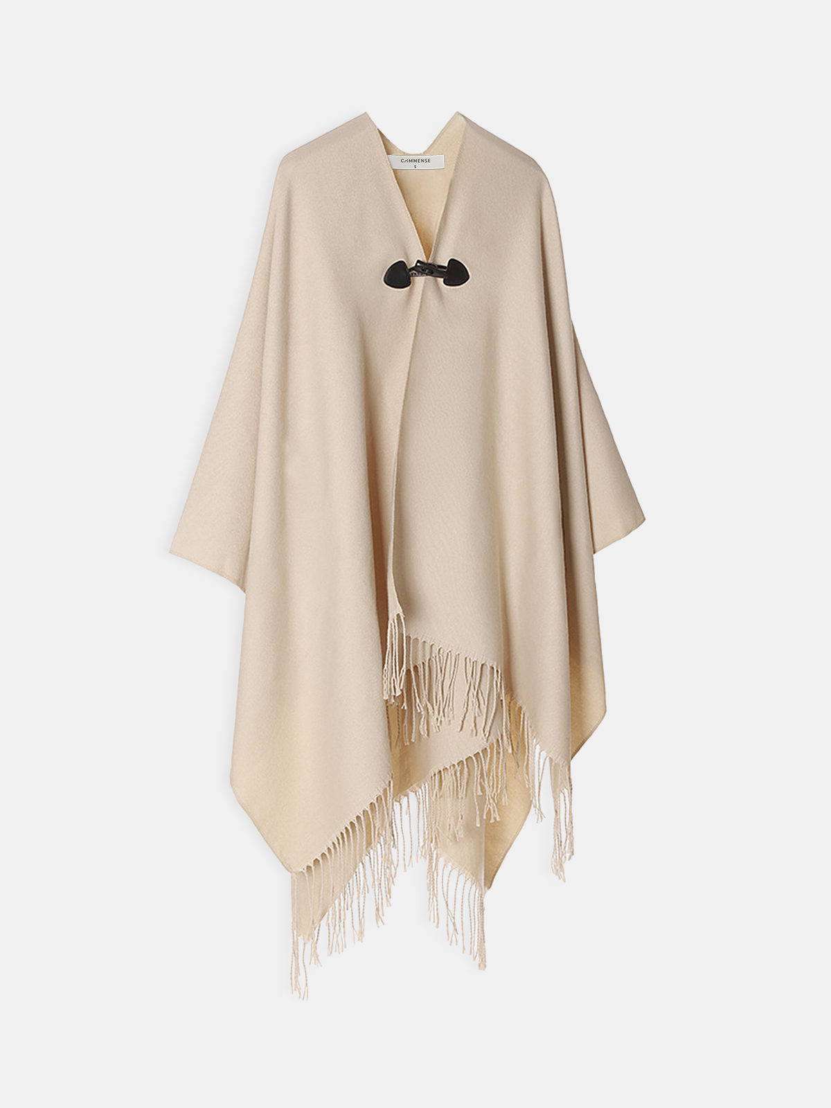 Faux Leather Buckle Fringe Cape