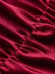 Sleeveless Side Slit Velvet Mock Neck Maxi Dress