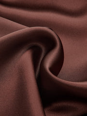 Cross Neck Long Sleeve Satin Blouse