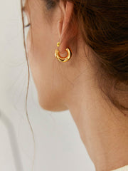 Golden Half-Hoop Earrings