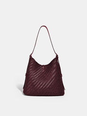 Woven PU Bucket Bag