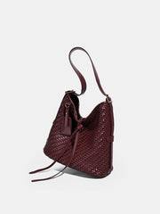 Woven PU Bucket Bag