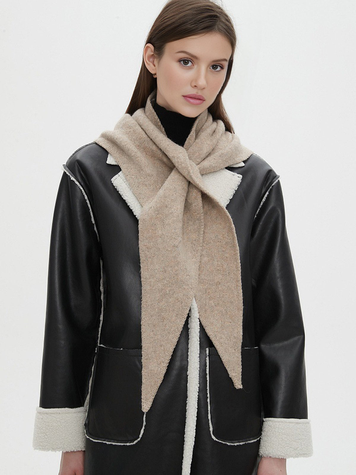 Wool-Blend Triangular Scarf