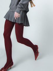 Diamond-Pattern Invisible Tights