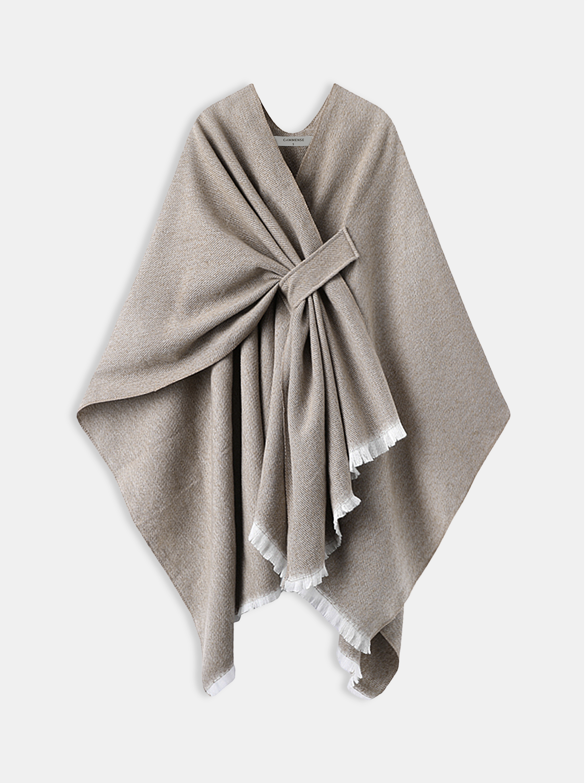 Solid Faux Cashmere Wrap Cape
