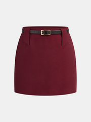 Belted Mini Skirt