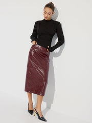 Ruched Mock Neck Top