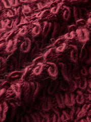 Mock Neck Fuzzy Knit Sweater