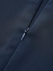 Bell Sleeve Draped Satin Blouse