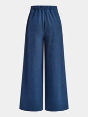 Crossover Waist Wide-Leg Pants