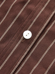 Loose Striped Knot Front Blouse