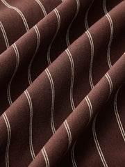 Loose Striped Knot Front Blouse