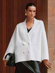 Double-Breasted Oversized Cardigan