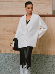 Double-Breasted Oversized Cardigan