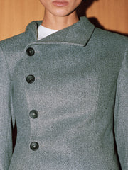 Asymmetric Short Coat without Belt