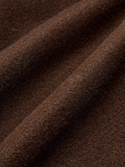 Oversized Collar Tweed Long Coat with Wide Belt