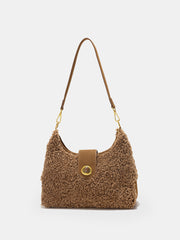 Faux Shearling Hobo Bag