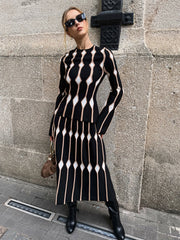 Geometric Pattern Knitted Top