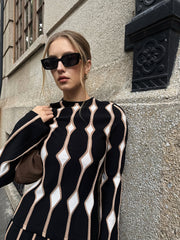 Geometric Pattern Knitted Top