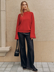 Mid-Waist Wide-Leg Jeans