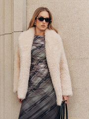 Faux Fur Belted Coat