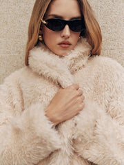 Faux Fur Belted Coat