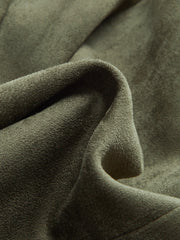 Suede Effect Cinched Waist Jacket