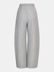 Curved-Leg Drawstring Sweatpants