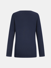 Knit V-Neck Cardigan and Slit Pants Set