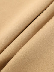 Belted Metal Button Stand Collar Longline Coat