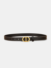 Metal Buckle Leather Thin Belt