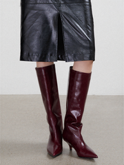 Pointed Toe Knee-High Boots