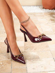 Horsebit Detail Slingback Pumps