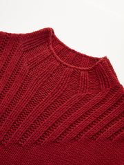 Mock Neck Knitted Sleeveless Vest