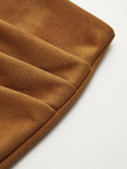 Suede Effect Ruched Mini Skirt